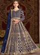 210F Royal Blue Net Embroidered Semi-Stitched Anarkali Suit 210F Royal Blue Net Embroidered Semi-Stitched Anarkali Suit
