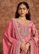 212D Pink Dola Jacquard Embroidered Semi-Stitched Salwar Kameez 212D Pink Dola Jacquard Embroidered Semi-Stitched Salwar Kameez