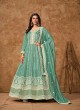 214C Sea Green Dolla Silk Embroidered Semi-Stitched Anarkali Suit 214C Sea Green Dolla Silk Embroidered Semi-Stitched Anarkali Suit