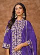 215B Purple Dolla Silk Embroidered Semi-Stitched Palazzo Suit 215B Purple Dolla Silk Embroidered Semi-Stitched Palazzo Suit