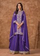 215B Purple Dolla Silk Embroidered Semi-Stitched Palazzo Suit 215B Purple Dolla Silk Embroidered Semi-Stitched Palazzo Suit