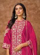 215D Rani PinkDolla Silk Embroidered Semi-Stitched Palazzo Suit