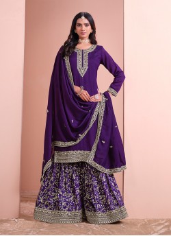 Vol-216 By Dani Creations 216A To 216D Series Sharara Suits Collection