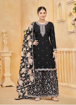 Vol-218 By Dani Creations 218A To 218D Series Palazzo  Suit Collection