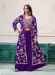 221B Dark Blue Faux Georgette Embroidered Semi-Stitched Sharara Suit 221B Dark Blue Faux Georgette Embroidered Semi-Stitched Sharara Suit