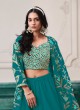 221C Sea Green Faux Georgette Embroidered Semi-Stitched Sharara Suit 221C Sea Green Faux Georgette Embroidered Semi-Stitched Sharara Suit