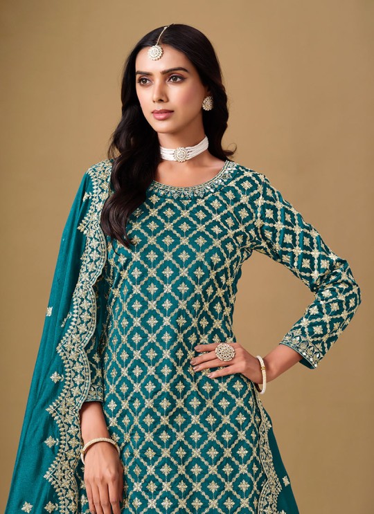 222C Teal Blue Art Silk Embroidered Semi-Stitched Lehenga Suit 222C Teal Blue Art Silk Embroidered Semi-Stitched Lehenga Suit