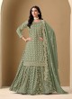 222D Green Art Silk Embroidered Semi-Stitched Lehenga Suit 222D Green Art Silk Embroidered Semi-Stitched Lehenga Suit