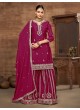 223D Dusty Pink Chinon Embroidered Semi-Stitched Palazzo Suit 223D Dusty Pink Chinon Embroidered Semi-Stitched Palazzo Suit