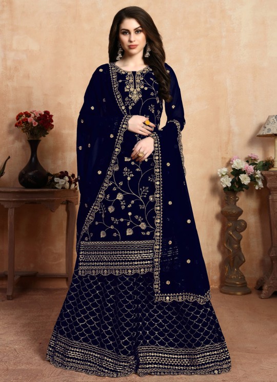 Embroidered Blue Wedding Palazzo Suit Aanaya Vol 104 Dani Creation 403 Embroidered Blue Wedding Palazzo Suit Aanaya Vol 104 Dani Creation 403