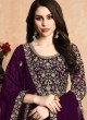 Purple Georgette Bridal Abaya Style Anarkali Anaya Vol 5 By Dani Creations 502