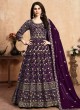 Purple Georgette Bridal Abaya Style Anarkali Anaya Vol 5 By Dani Creations 502