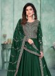 Green Net Semi-Stitched Anarkali Suit With Embroidery Anjuba Vol-18 10182
