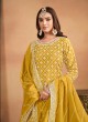 Yellow Chinon Semi-Stitched Lehenga With Embroidery Anjubaa Vol-31 10311