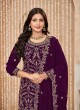 Wine Palazzo With Faux Georgette Fabric And Semi-Stitched Design Anjubaa Vol-36 10362 Wine Palazzo With Faux Georgette Fabric And Semi-Stitched Design Anjubaa Vol-36 10362