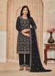 Black Palazzo With Faux Georgette Fabric And Semi-Stitched Design Anjubaa Vol-36 10365 Black Palazzo With Faux Georgette Fabric And Semi-Stitched Design Anjubaa Vol-36 10365