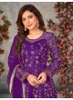 Purple Anarkali With Net Fabric And Semi-Stitched Design Anjubaa Vol-37 372 Purple Anarkali With Net Fabric And Semi-Stitched Design Anjubaa Vol-37 372