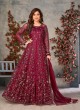 Rani Pink Anarkali With Net Fabric And Semi-Stitched Design Anjuba Vol-4 10032