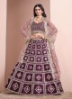Wine Art Silk Semi-Stitched Lehenga Mehvish-Alizeh 1012