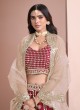 Rani Pink Art Silk Semi-Stitched LehengaMehvish-Alizeh 1014