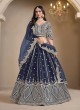 Navy Blue Art Silk Semi-Stitched Lehenga Mehvish-Nureh 1024
