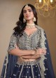 Navy Blue Art Silk Semi-Stitched Lehenga Mehvish-Nureh 1024