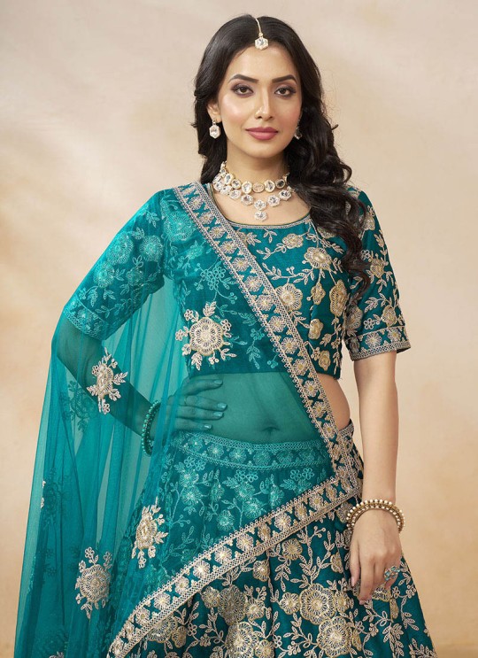 Rama Firozi Art Silk Semi-Stitched Lehenga Mehvish Vol-01 & 101