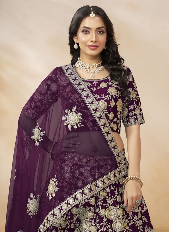 Purple Art Silk Semi-Stitched Lehenga Mehvish Vol-01 & 102 Purple Art Silk Semi-Stitched Lehenga Mehvish Vol-01 & 102