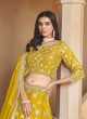 yellow Organza semi-stitched Lehenga Mehvish Vol-02 203