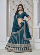 Teal Blue Art Silk semi-stitched Lehenga Mehvish Vol-03 303