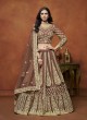 Brown Net Semi-Stitched Lehenga Mehvish Vol-04 404