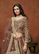 Brown Net Semi-Stitched Lehenga Mehvish Vol-04 404
