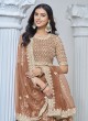 Light Brown Net Semi-Stitched Lehenga Mehvish Vol-06 604