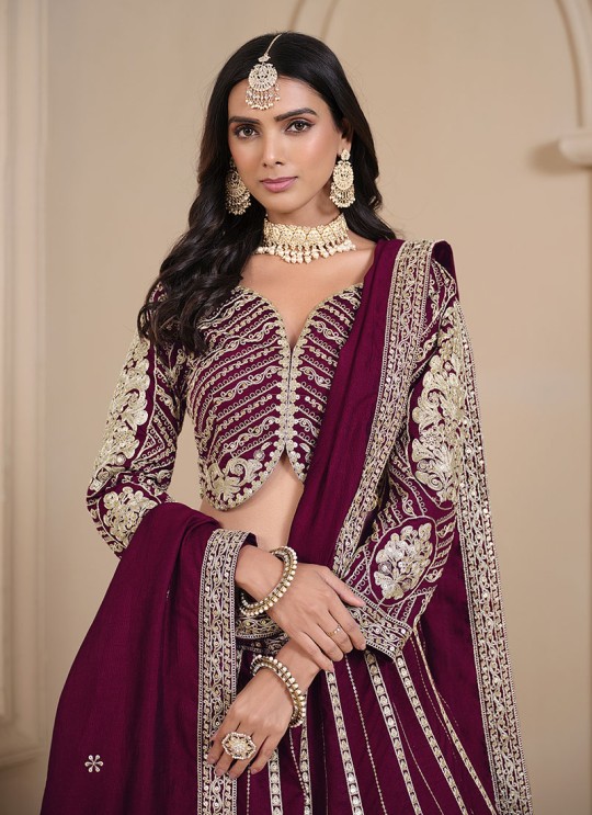 Maroon Art Silk Semi-Stitched Lehenga Mehvish Vol-08 802 Maroon Art Silk Semi-Stitched Lehenga Mehvish Vol-08 802