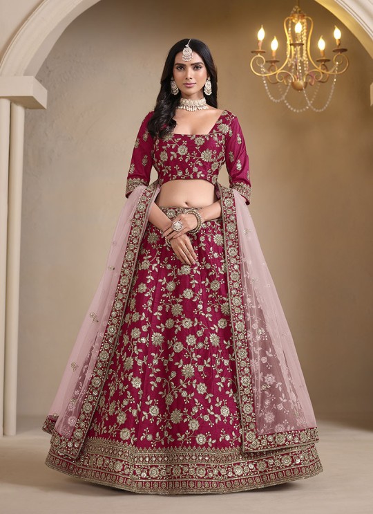 Red Art Silk Semi-Stitched Lehenga Mehvish Vol-09 904 Red Art Silk Semi-Stitched Lehenga Mehvish Vol-09 904
