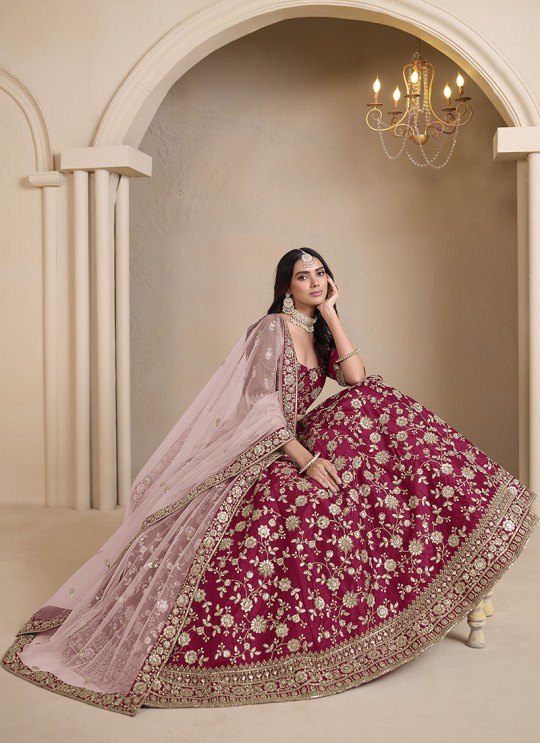 Red Art Silk Semi-Stitched Lehenga Mehvish Vol-09 904 Red Art Silk Semi-Stitched Lehenga Mehvish Vol-09 904