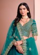Teal Blue Art Silk Semi-Stitched Lehenga Mehvish Vol-10 1001