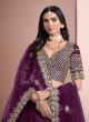 Purple Art Silk Semi-Stitched Lehenga Mehvish Vol-10 1002