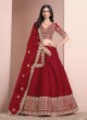 Red Art Silk Semi-Stitched Lehenga Mehvish Vol-10 1004