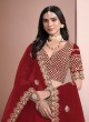 Red Art Silk Semi-Stitched Lehenga Mehvish Vol-10 1004