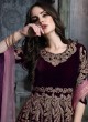 Maroon Anarkali With Heavy Embroidery And Border Twisha 1601