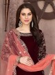 Maroon Velvet Patiala Suit With Elegant Embroidery Twisha 1804 Maroon Velvet Patiala Suit With Elegant Embroidery Twisha 1804