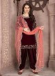 Maroon Velvet Patiala Suit With Elegant Embroidery Twisha 1804 Maroon Velvet Patiala Suit With Elegant Embroidery Twisha 1804