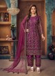 Wine Embroidery Semi Stitched Salwaar Kameez Twisha 2412 Wine Embroidery Semi Stitched Salwaar Kameez Twisha 2412
