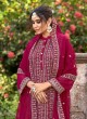 Rani Pink Embroidery Semi Stitched Salwaar Kameez Twisha 2712