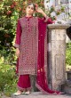 Rani Pink Embroidery Semi Stitched Salwaar Kameez Twisha 2712