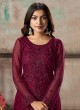 Rani Pink Net Semi-Stitched Straight-Suits Vaani Vol-1 15