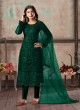 Green Net Semi-Stitched Straight-Suits Vaani Vol-1 17