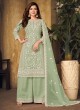 Light Green Net Semi-Stitched Plazzo-Suits Vaani Vol-24 243 Light Green Net Semi-Stitched Plazzo-Suits Vaani Vol-24 243