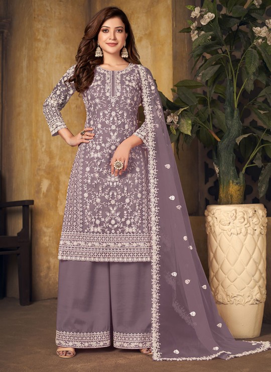 Lavender Net Semi-Stitched Plazzo-Suits Vaani Vol-24 246 Lavender Net Semi-Stitched Plazzo-Suits Vaani Vol-24 246